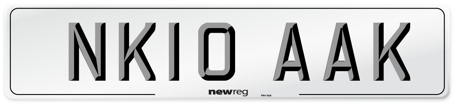 NK10 AAK Number Plate from New Reg